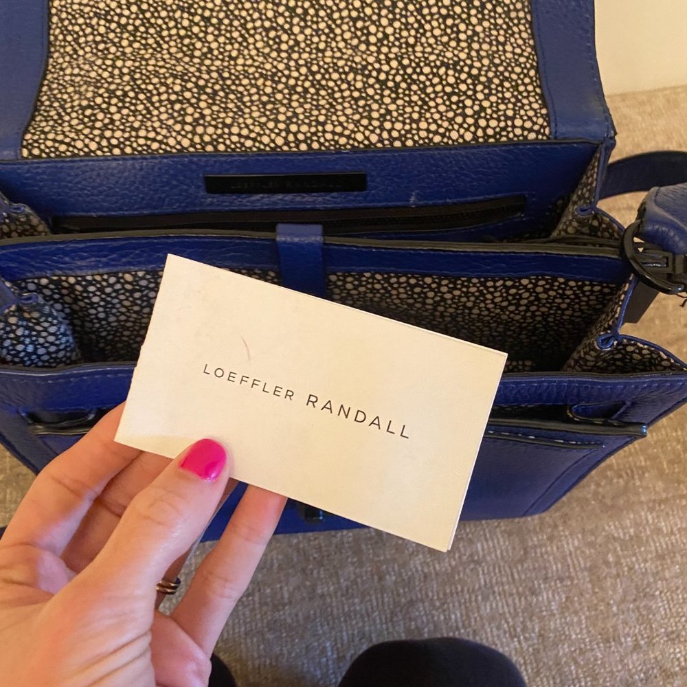 Loeffler Randall Blue Leather Messenger Bag - Picture 6 of 6